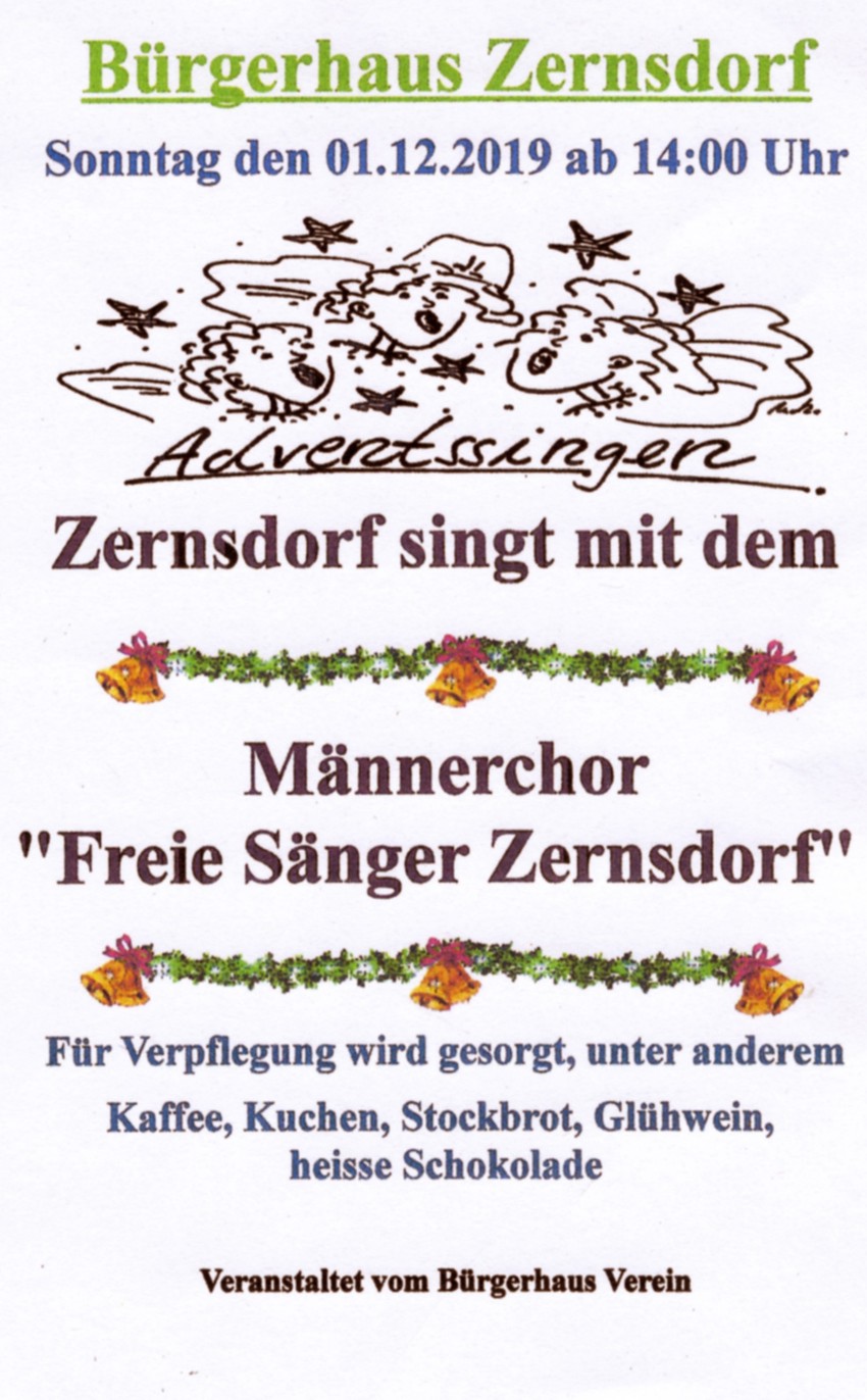 2019-12-01 Adventssingen im Bürgerhaus Zernsdorf