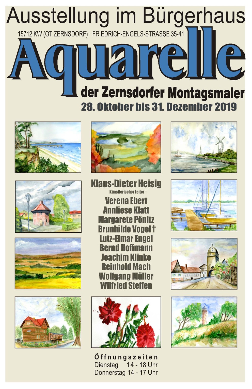 Ausstellung der "Zernsdorfer Montagsmaler" im Bürgerhaus Zernsdorf